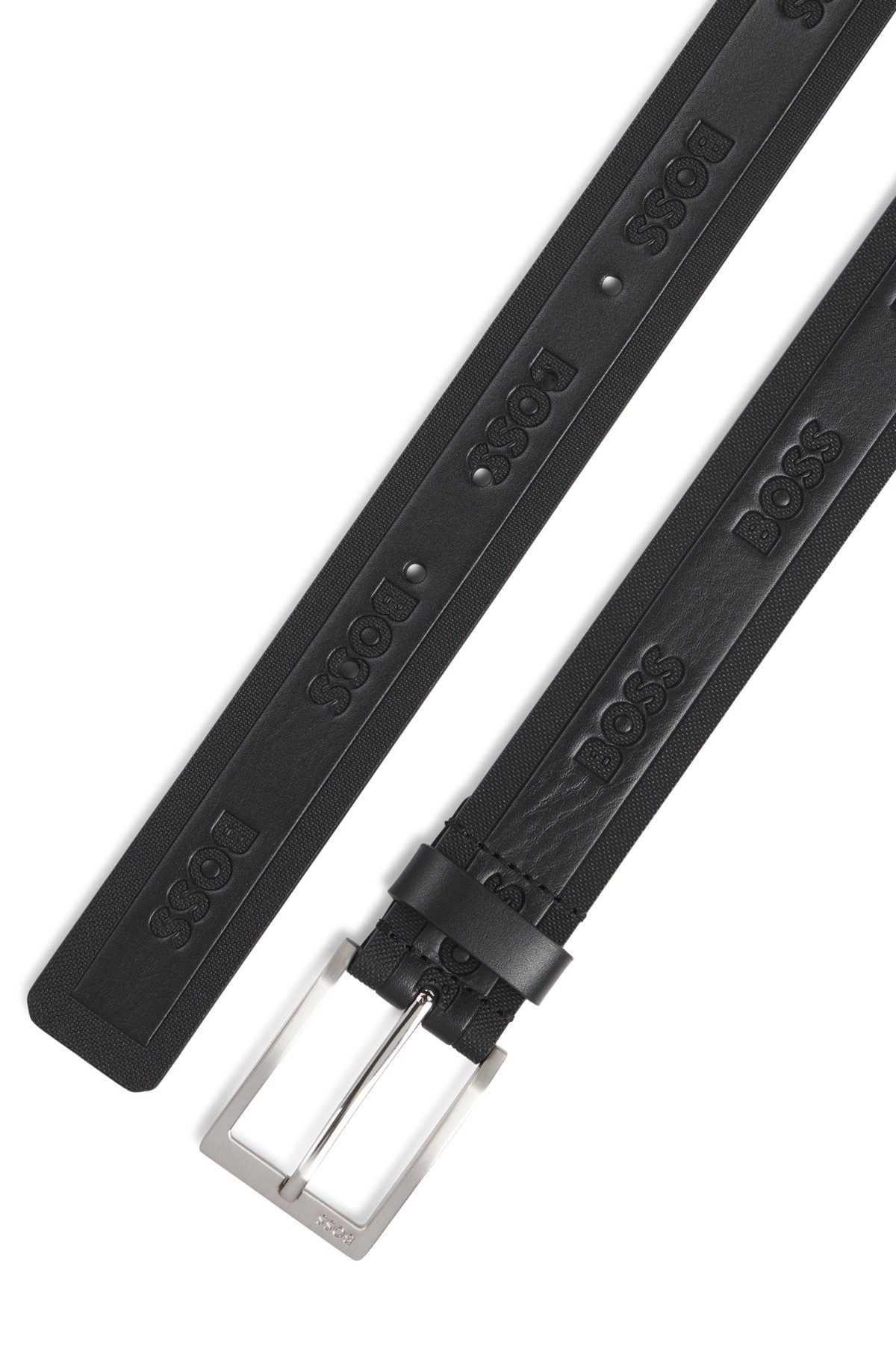 PRINTED ITALIAN-LEATHER BELT WITH LOGO DEBOSSING - 3