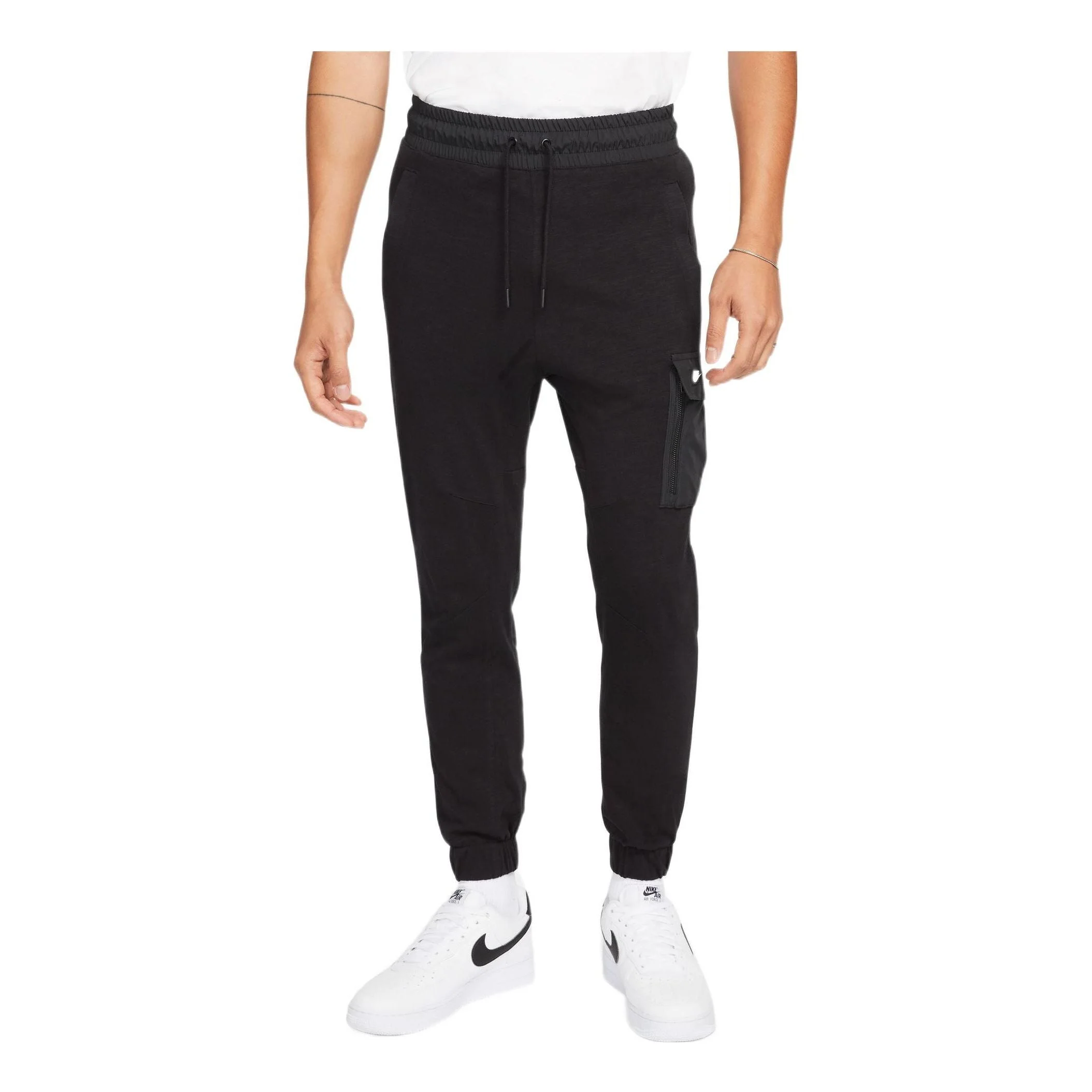 Men's Nike Training Side Pocket Bundle Feet Sports Pants/Trousers/Joggers Black CV8988-011 - 1