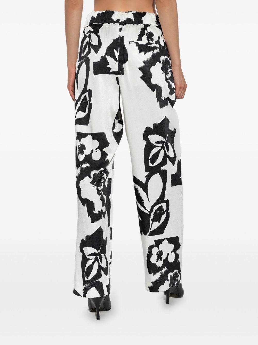 abstract-print trousers - 4