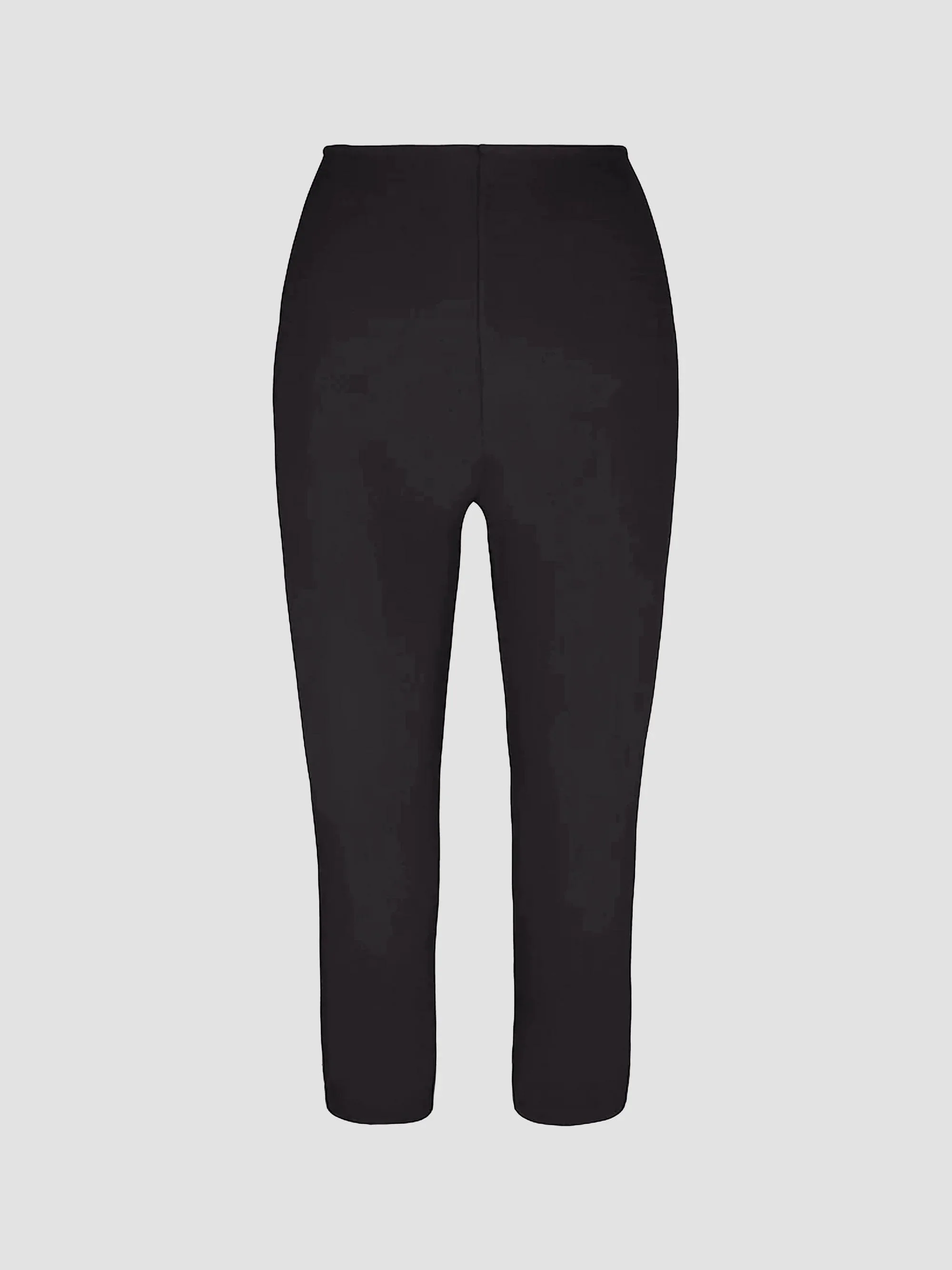 Women's Neoprene Capri Leggings - Black - 1