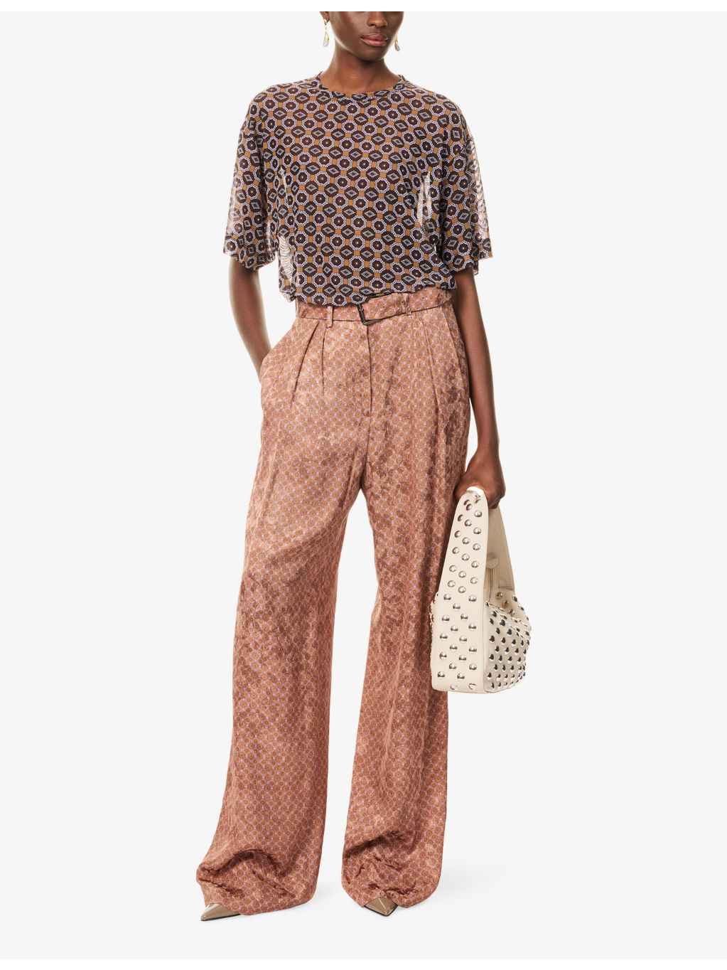 Sheer Oversized Stretch-Jersey T-Shirt - 2