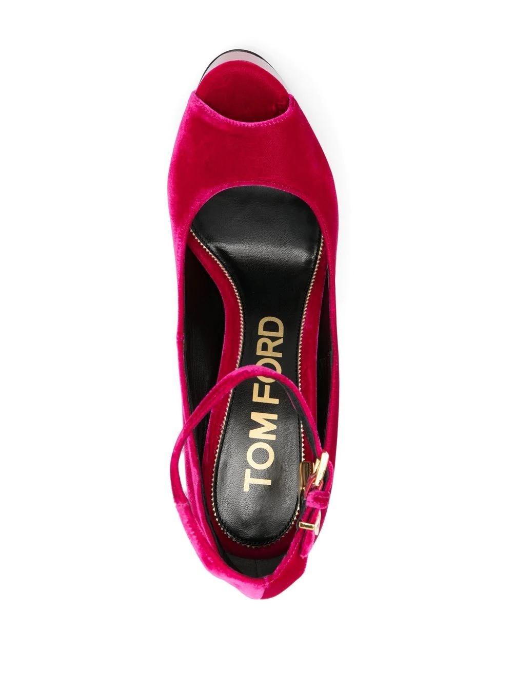 platform 145mm velvet sandals - 4