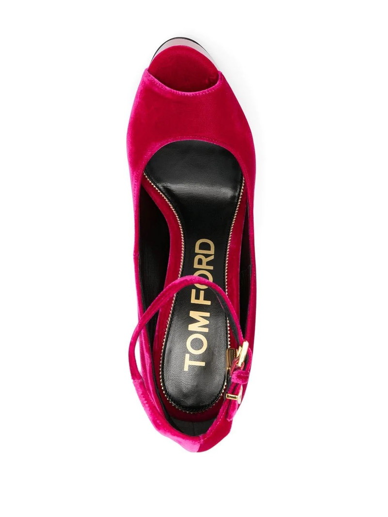 platform 145mm velvet sandals 4