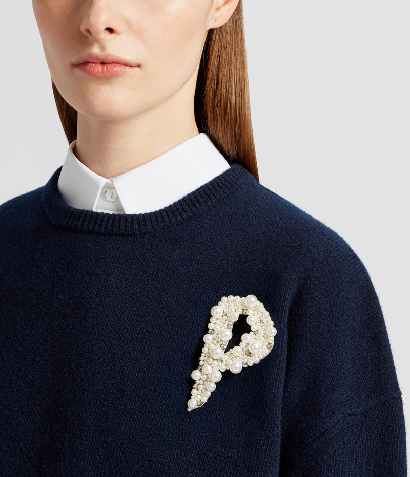 Erdem PEARL ALPHABET BROOCH P outlook