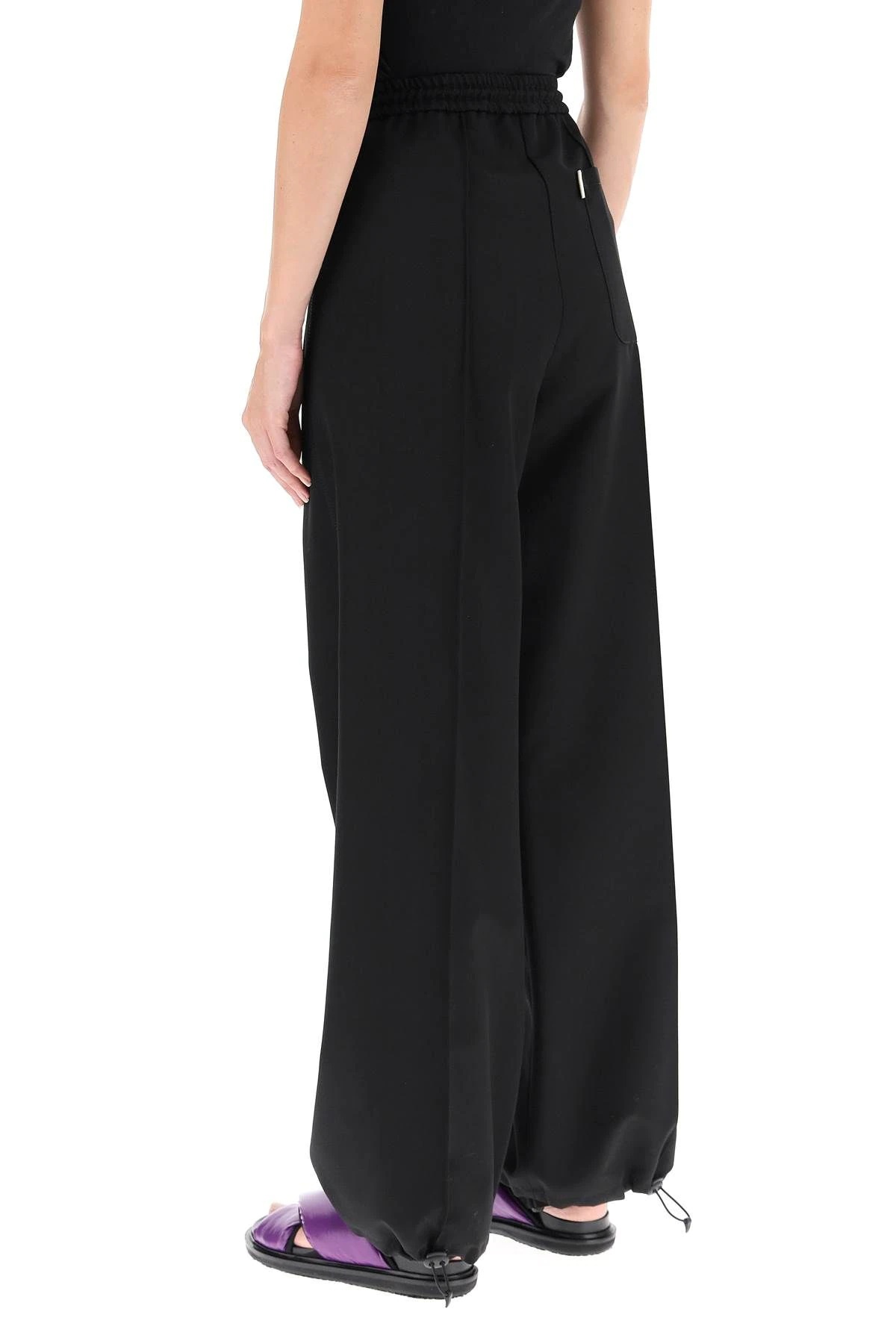 WOOL GABARDINE OVERSIZED TROUSERS - 4