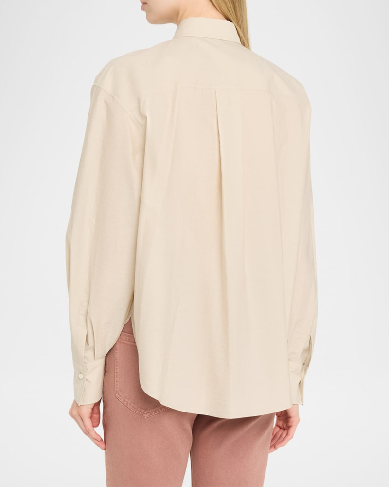 Halo Effect Embroidered Cotton-Blend Shirt 3