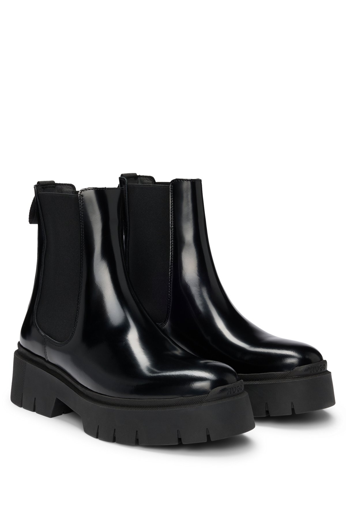 BLOCK-HEEL CHELSEA BOOTS IN FAUX LEATHER - 2