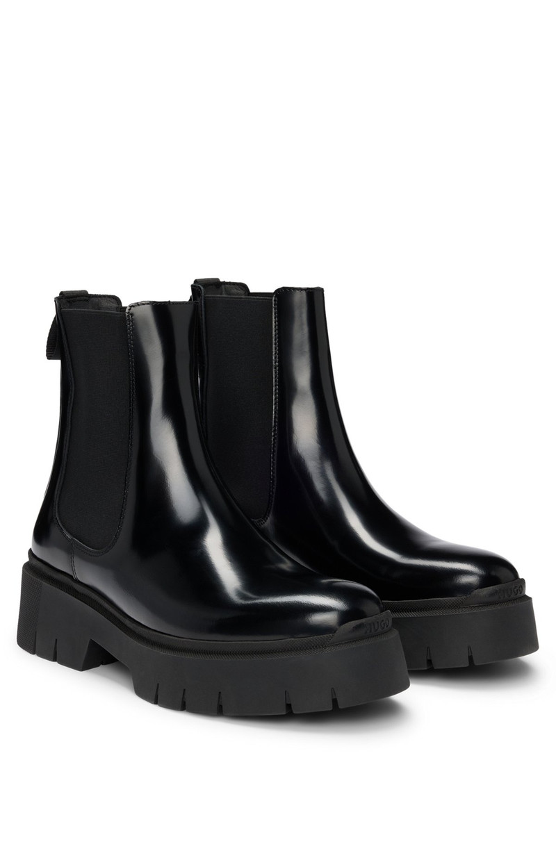 BLOCK-HEEL CHELSEA BOOTS IN FAUX LEATHER 2
