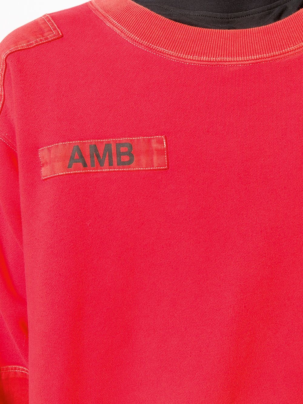 stitched logo sweatshirt - 5
