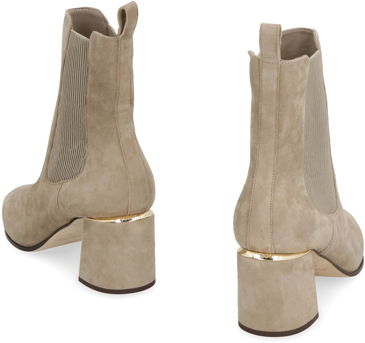 JIMMY CHOO THE SALLY 65 SUEDE CHELSEA BOOTS - 4