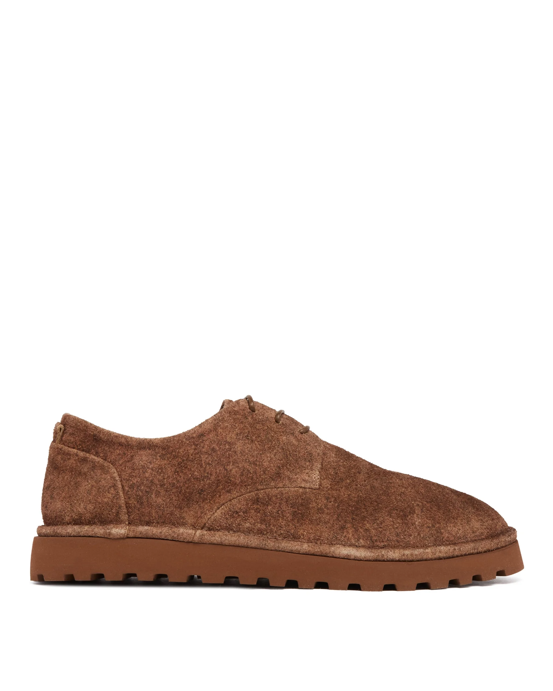 Brown Suede Derby Shoes - 1