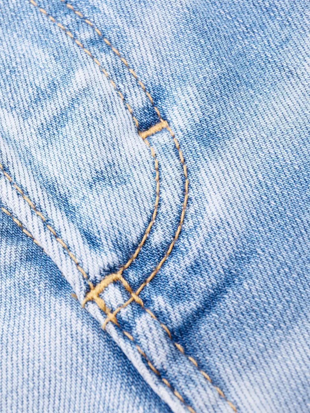 bleached effect straight-leg jeans - 7