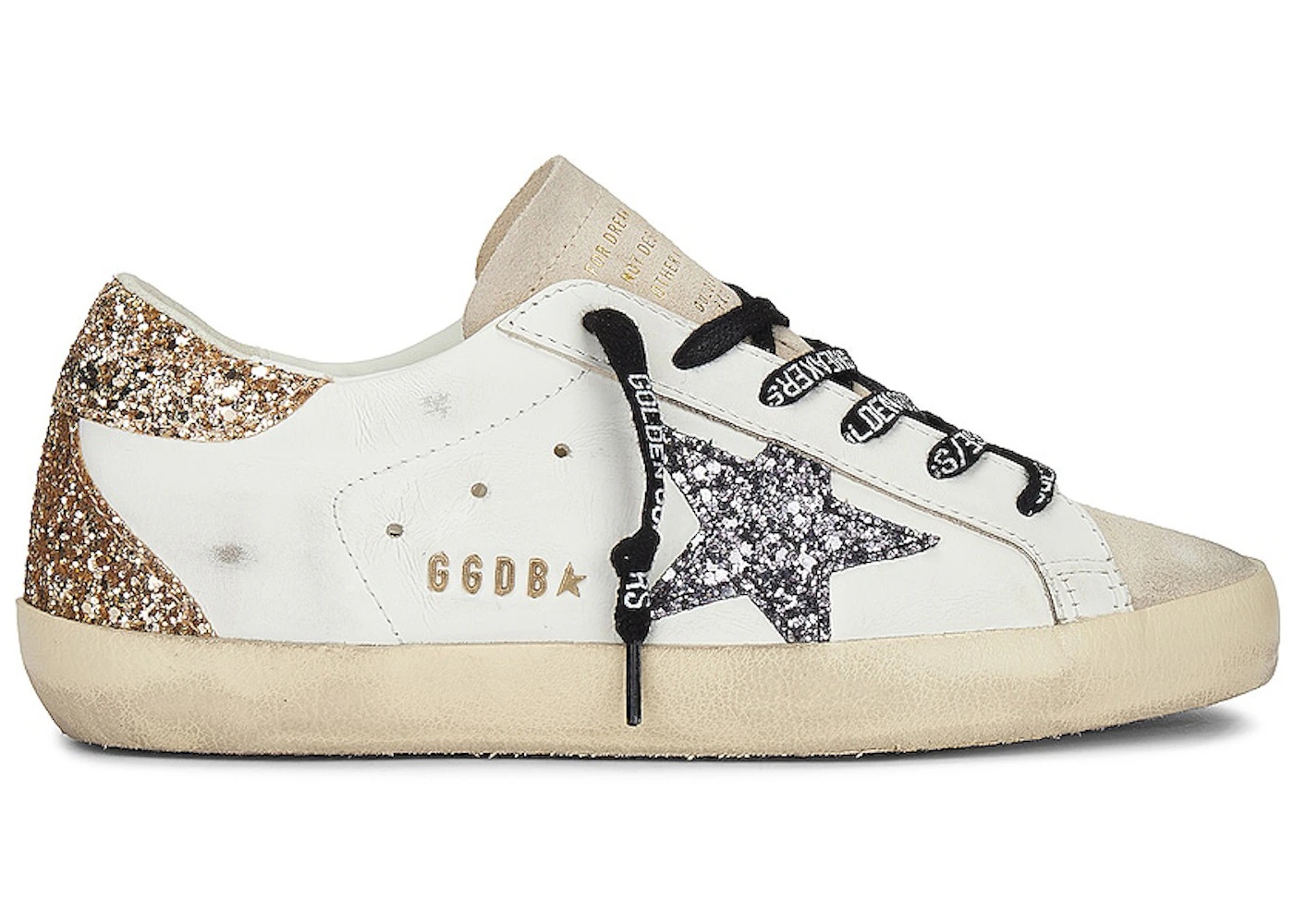 Golden Goose Super-Star White Silver Gold Glitter (Women's) - 1