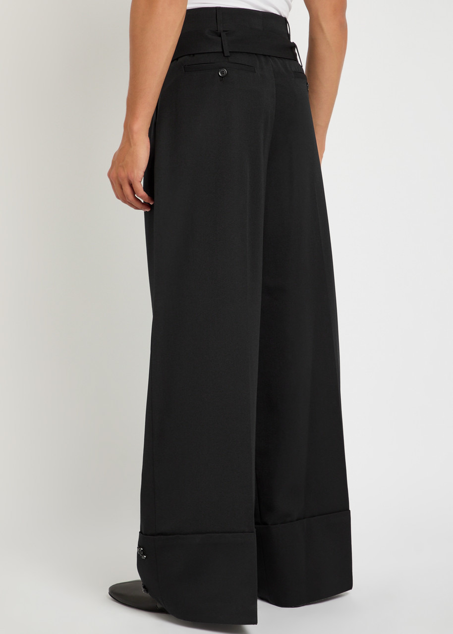 Simone Rocha Embellished Wide-leg Woven Trousers - 3