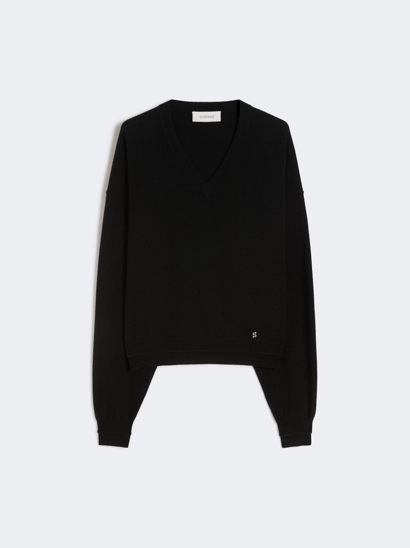 GOLA Relaxed-fit wool and cashmere sweater - BLACK 1