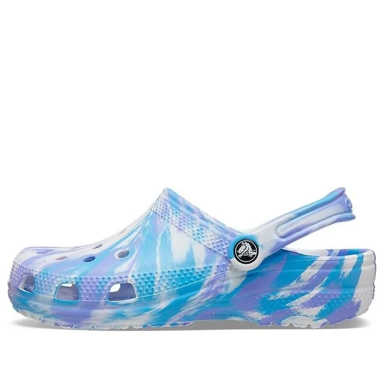 Crocs Classic Clog Marble Beach Sports Unisex White Blue Sandals 'White Blue' 206867-1FK - 1