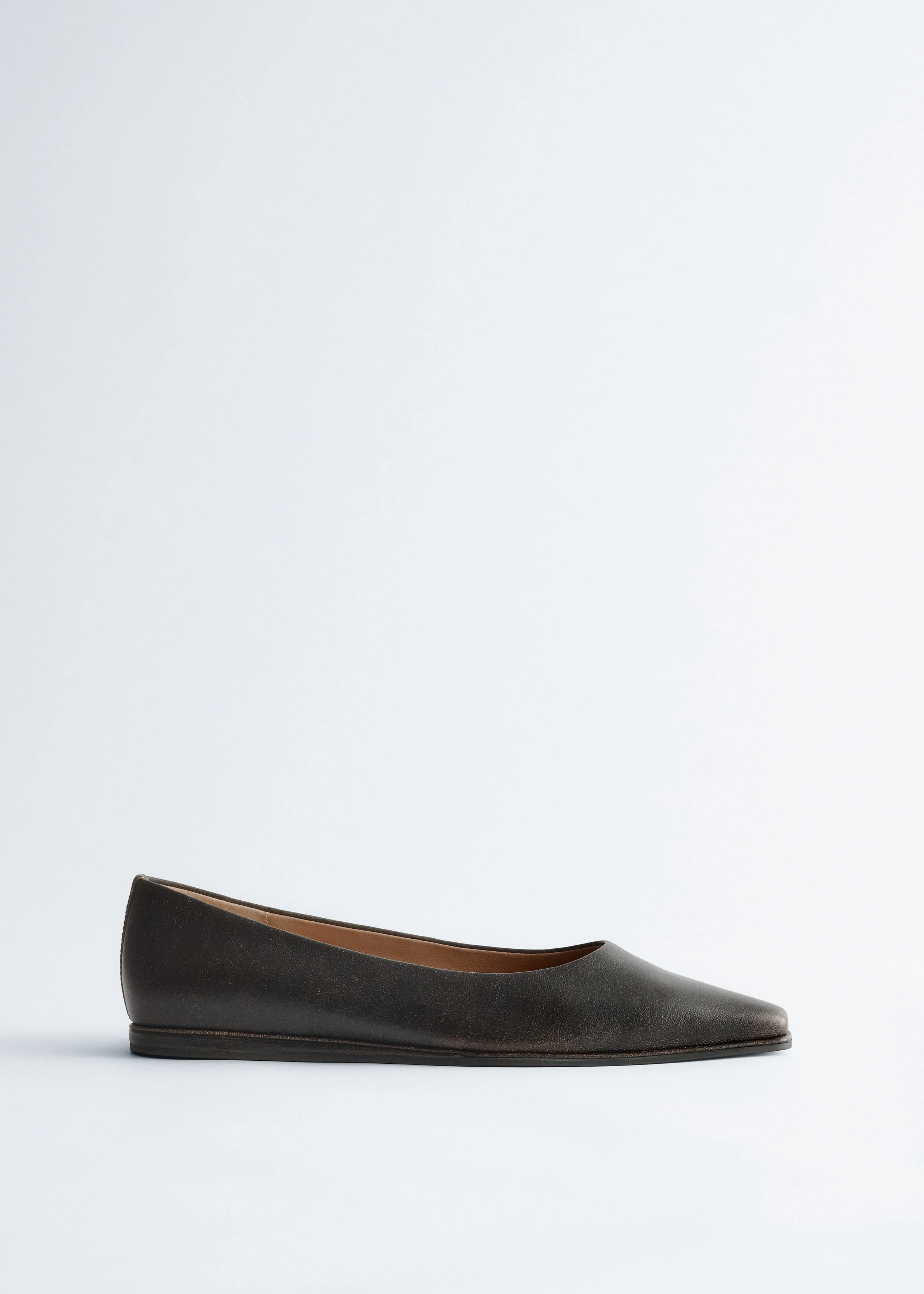 Leather Ballet Flats - 1