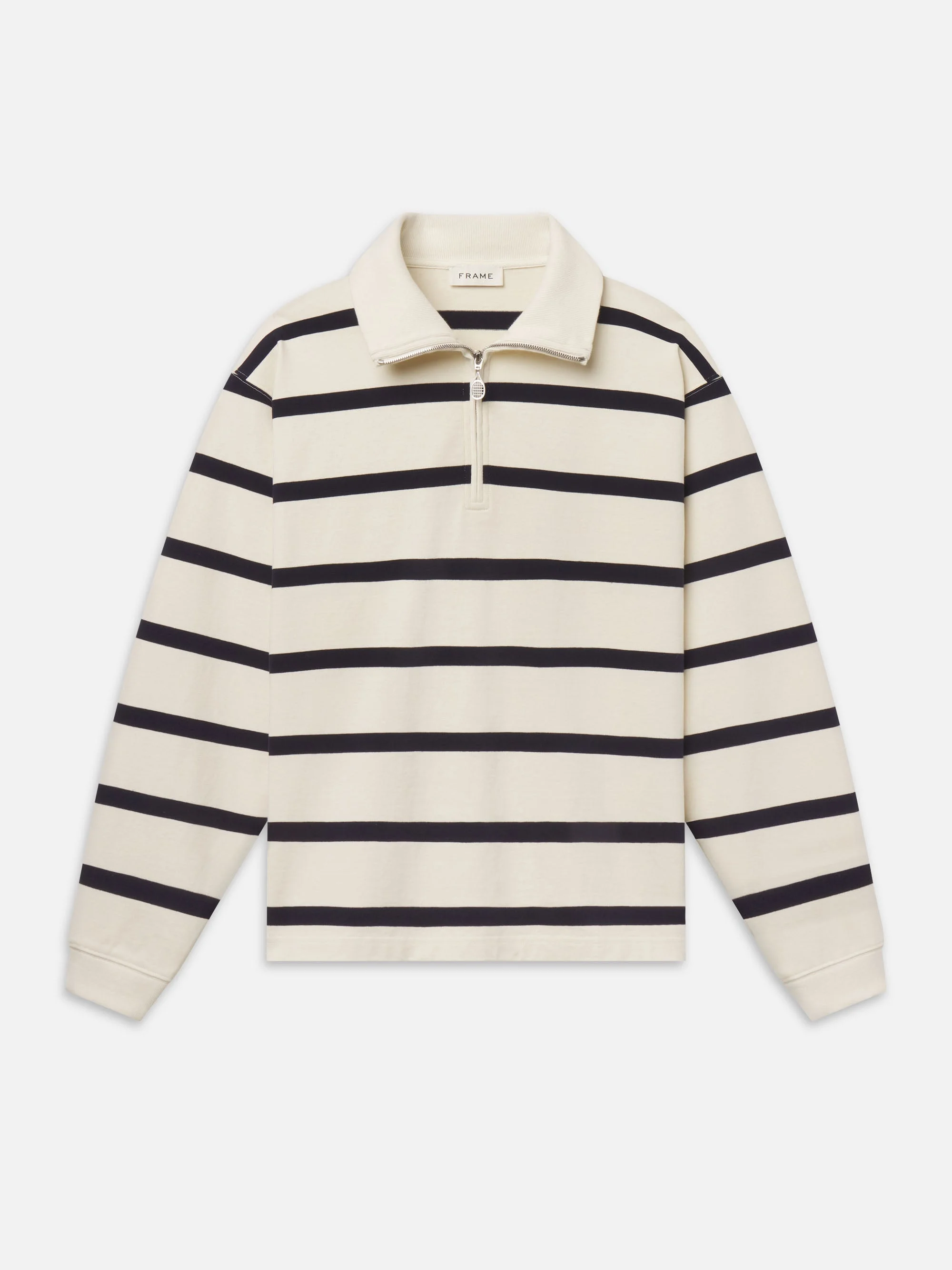 Striped Half-Zip Sweatshirt - 1
