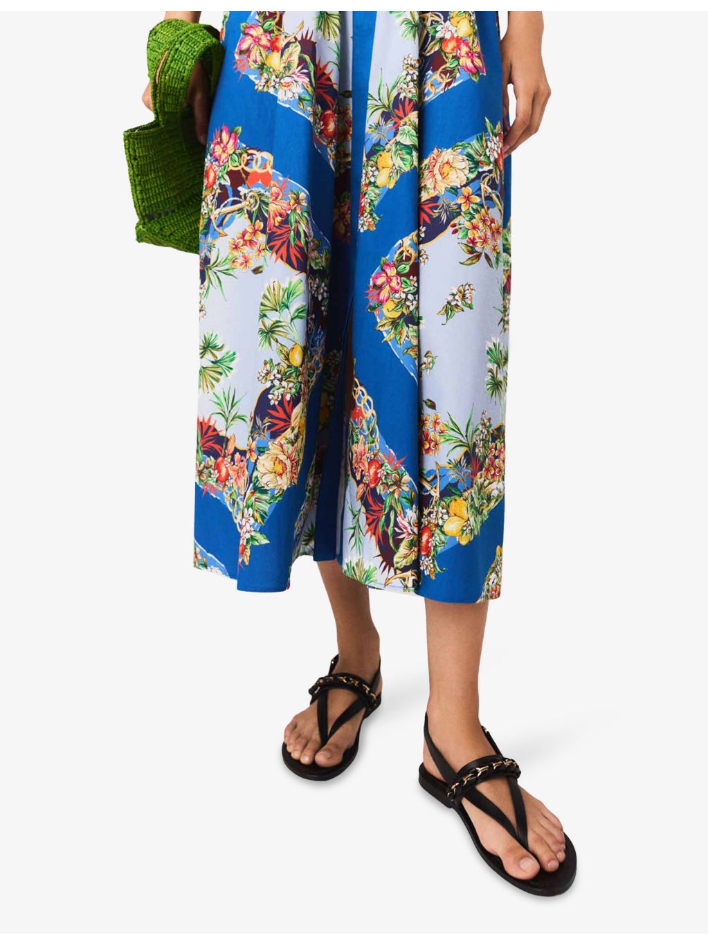 Floral-Print Puff-Sleeve Cotton Maxi Dress - 6