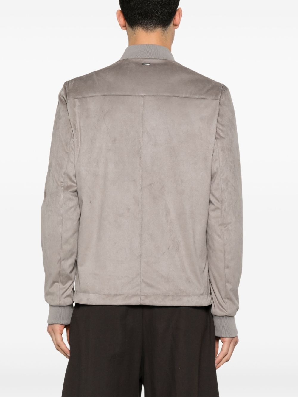 faux-suede bomber jacket - 4