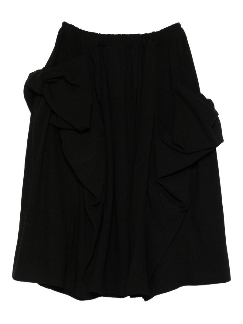 elasticated-waistband midi skirt 1