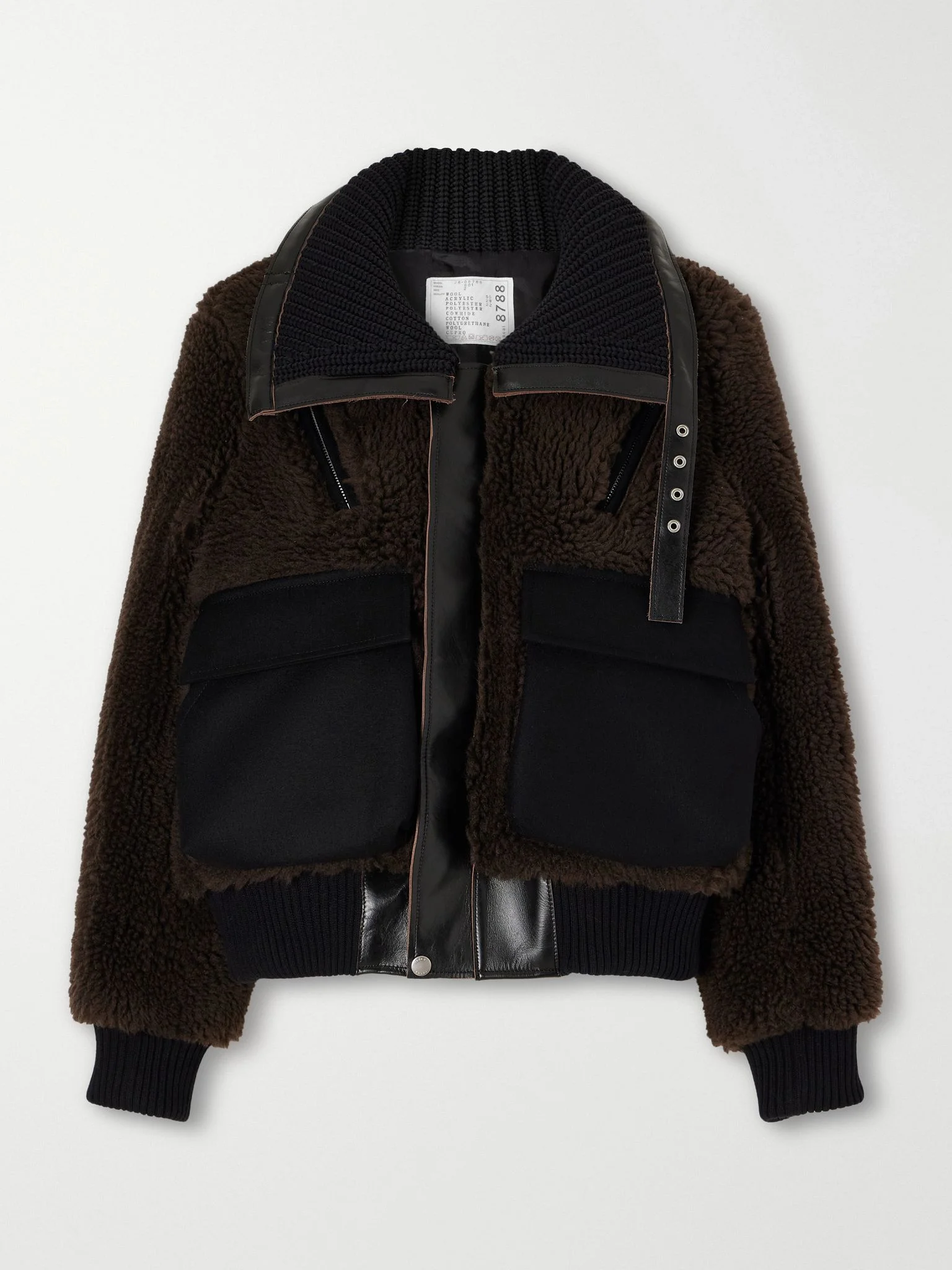 Wool-blend plush coat Brown - 1