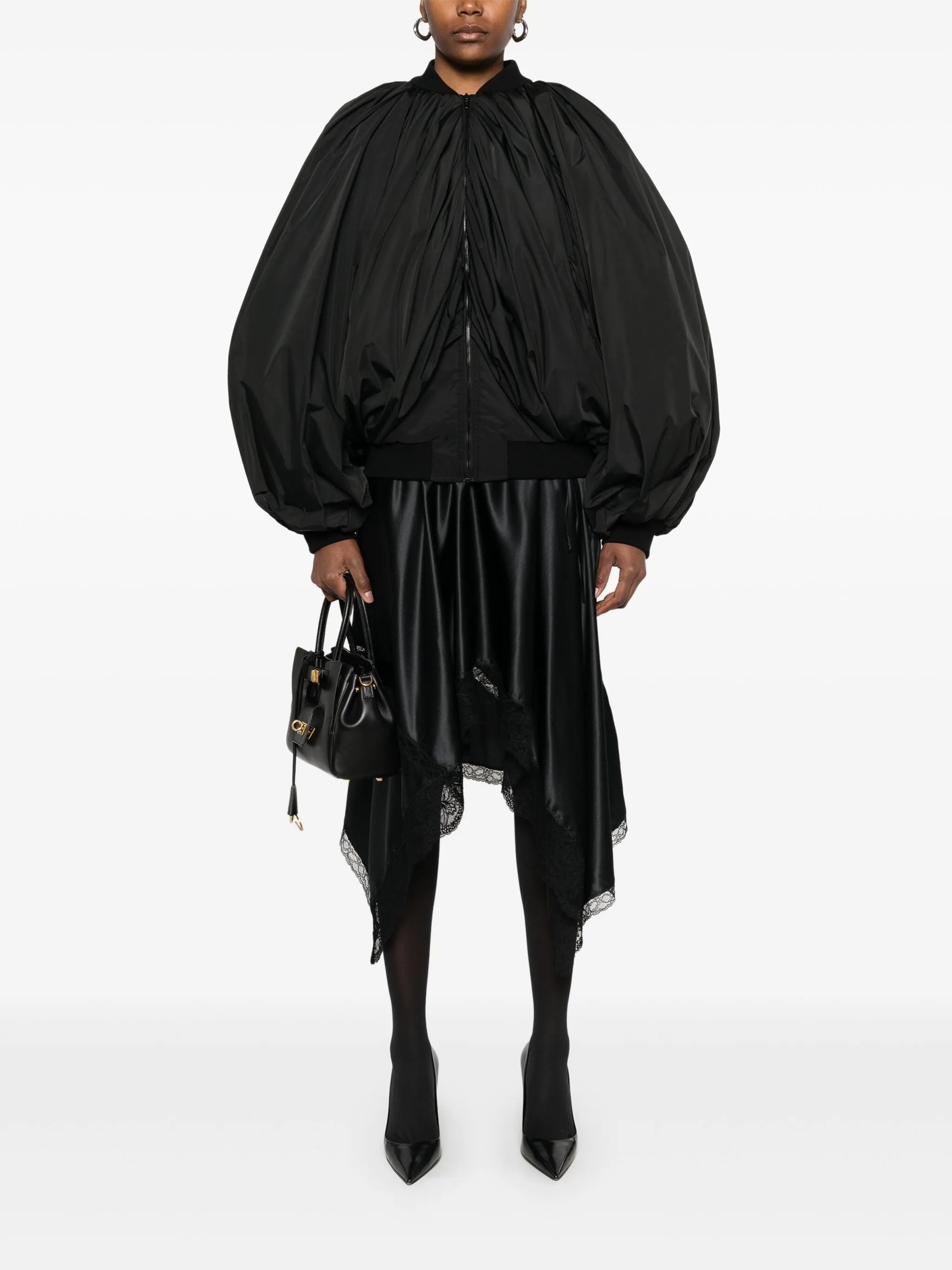 Draped Bomber Jacket - 5