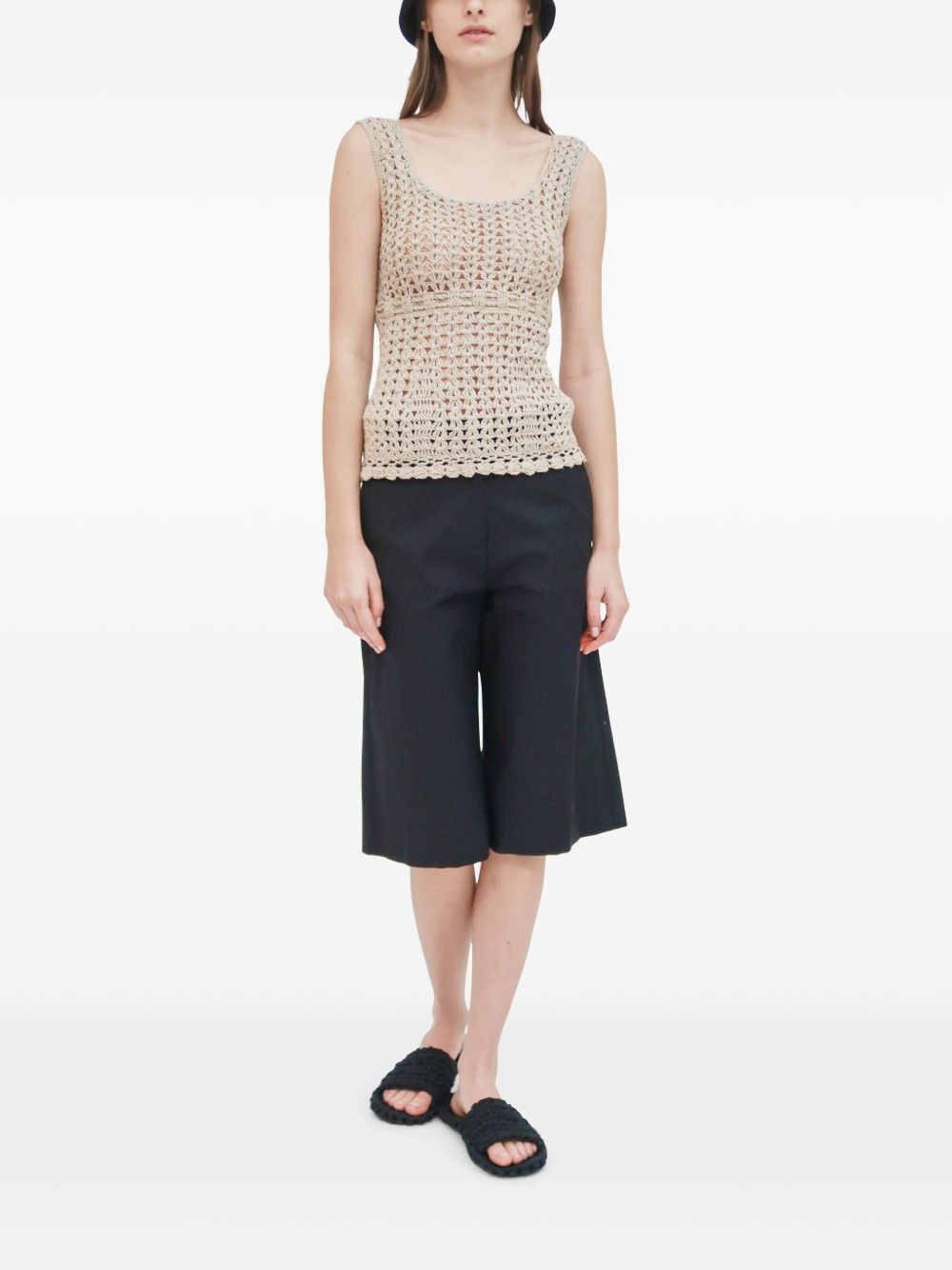 wide-leg bermuda shorts - 2
