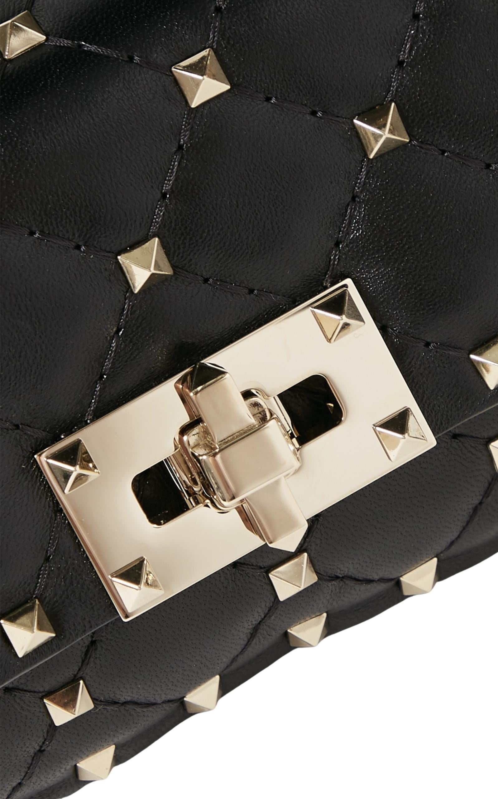 Rockstud Spike Mini Leather Shoulder Bag - 7