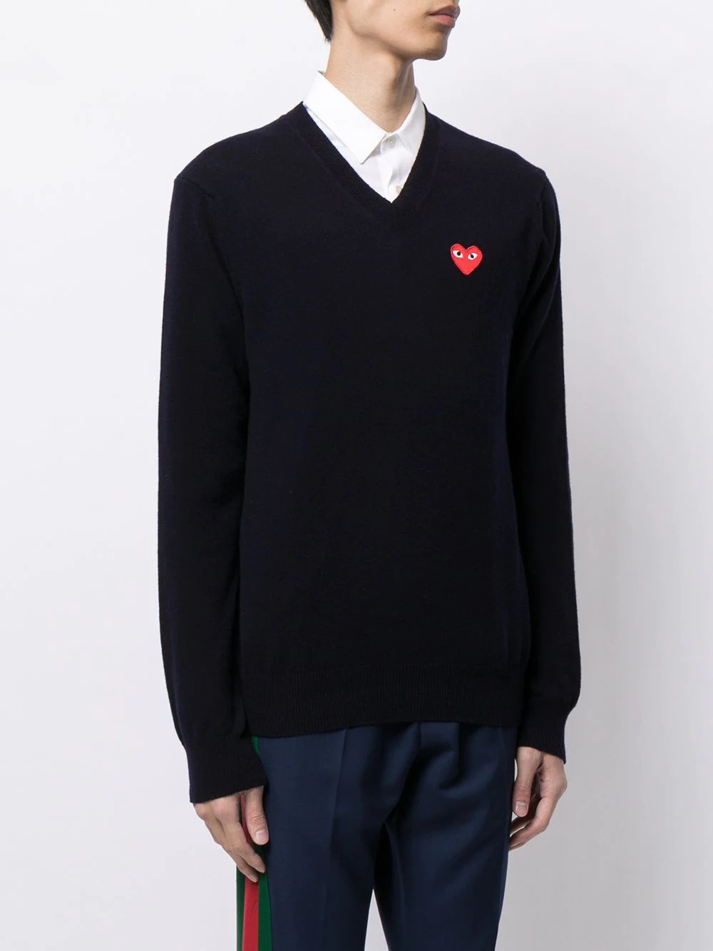V-neck knitted jumper - 3