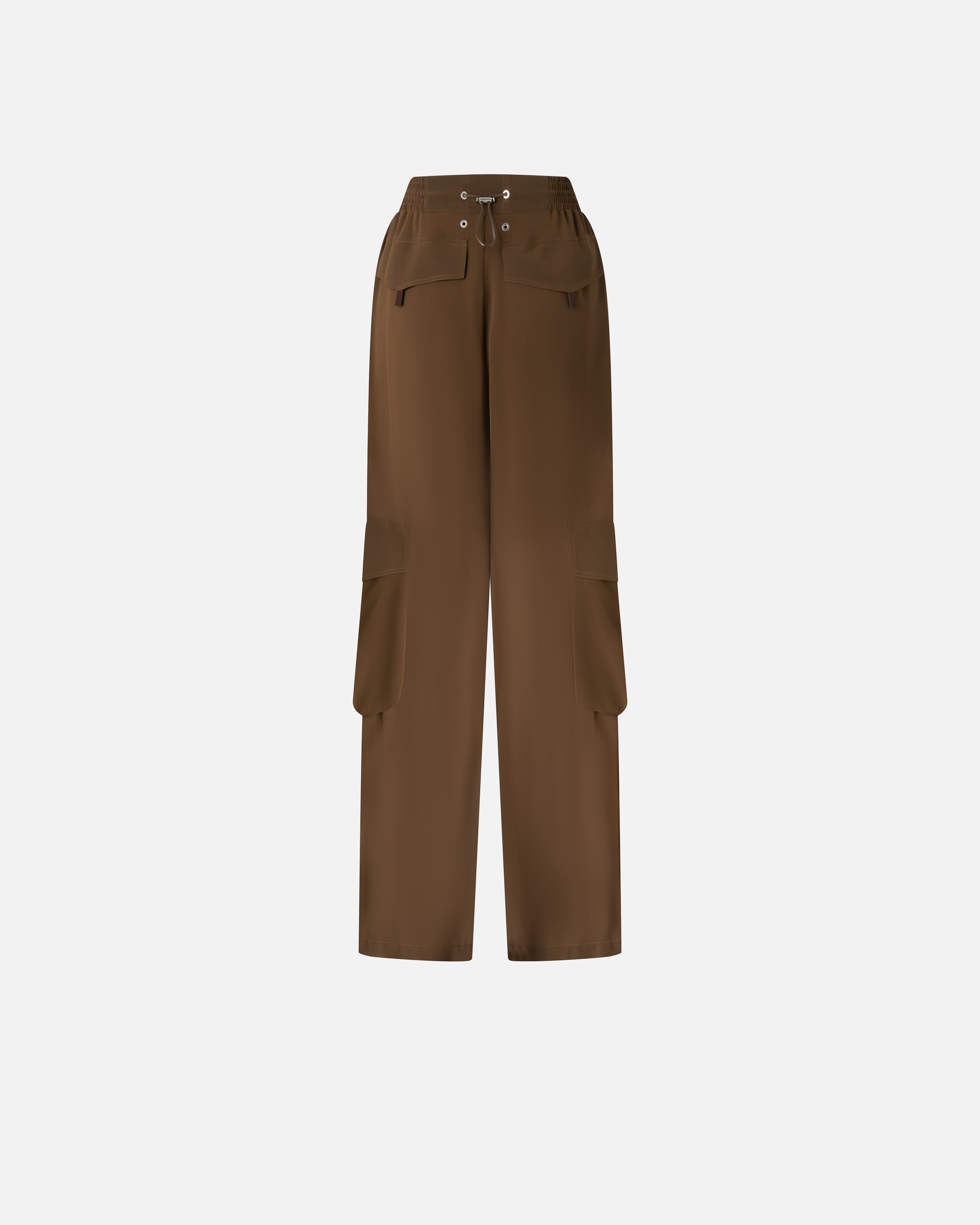 SHEER GEORGETTE CARGO TROUSERS - 2