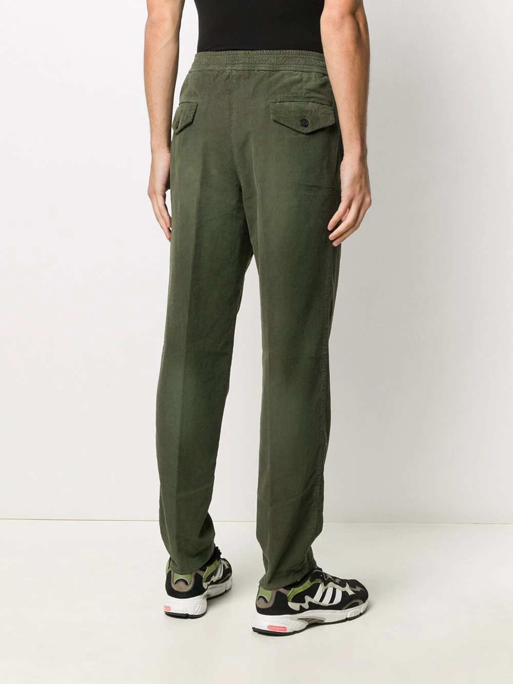 straight leg corduroy trousers - 4