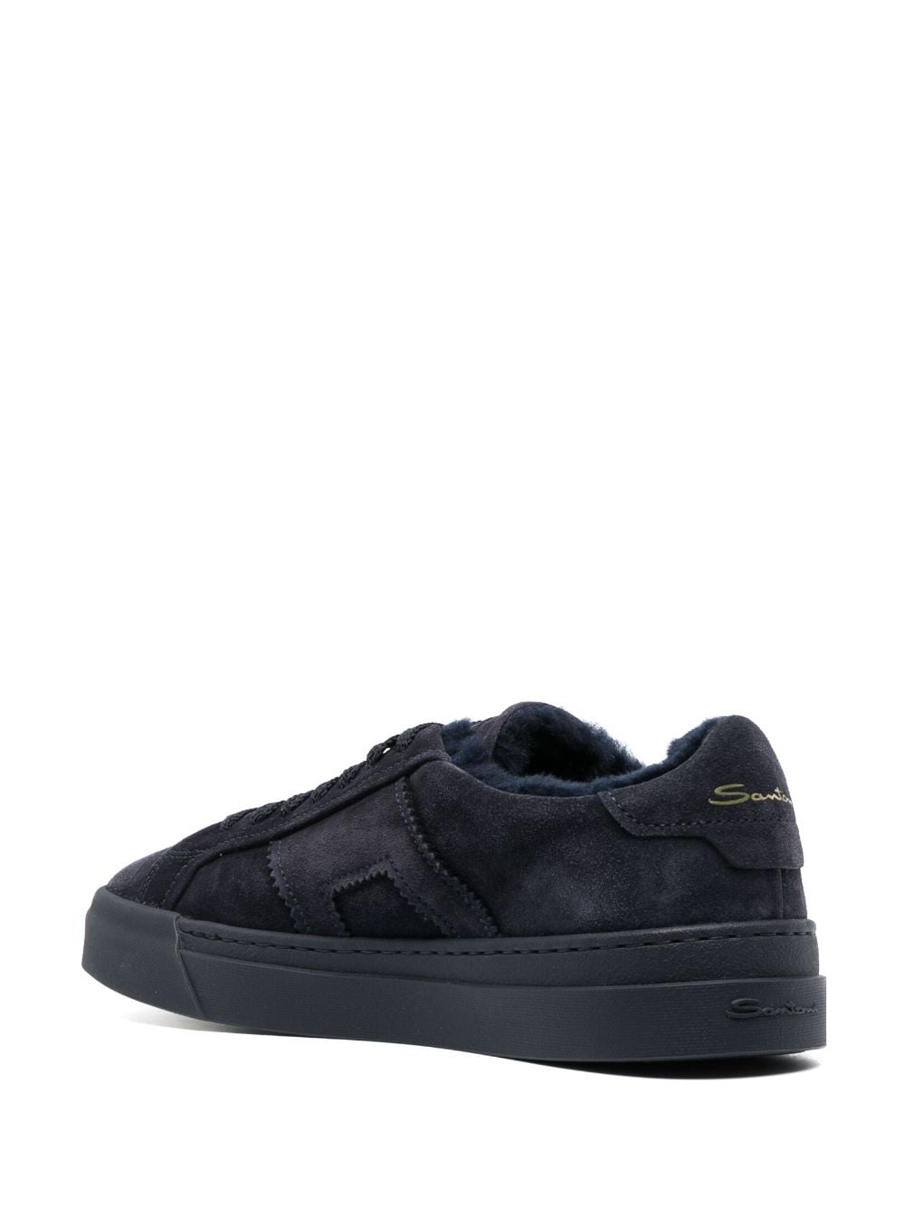 low-top suede sneakers - 3