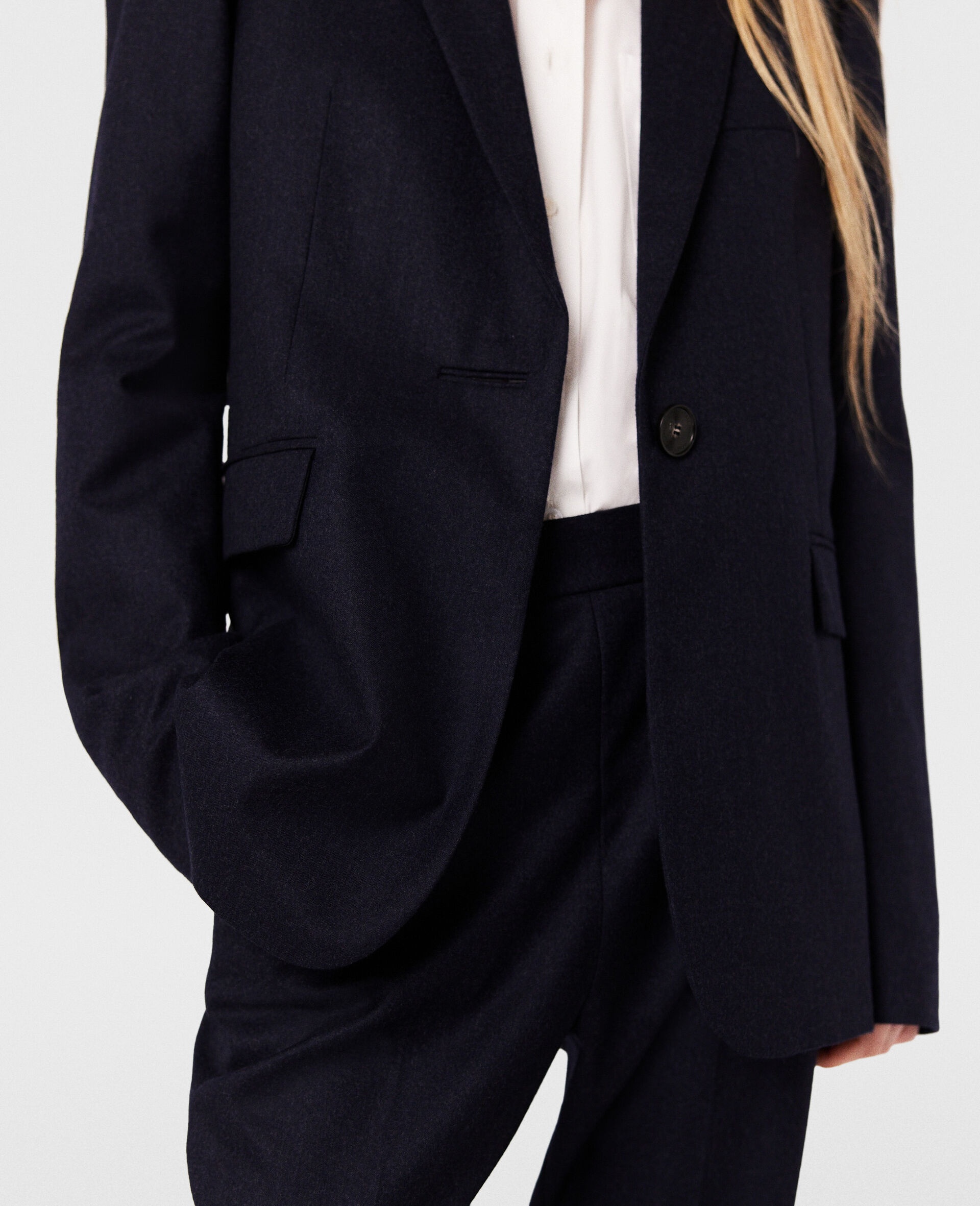 Single Breasted Wool Blazer - 4