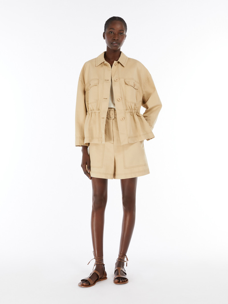 WEEKEND Max Mara EGER Cotton and linen jacket with drawstring outlook
