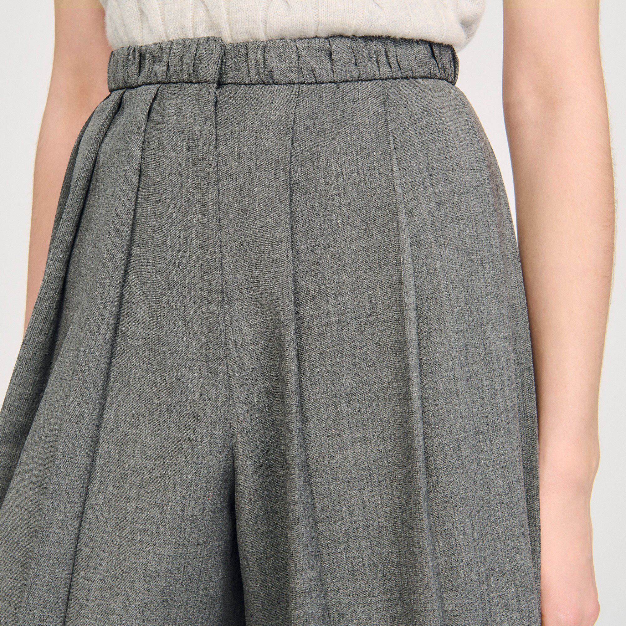 PLEATED LONG SHORTS - 3