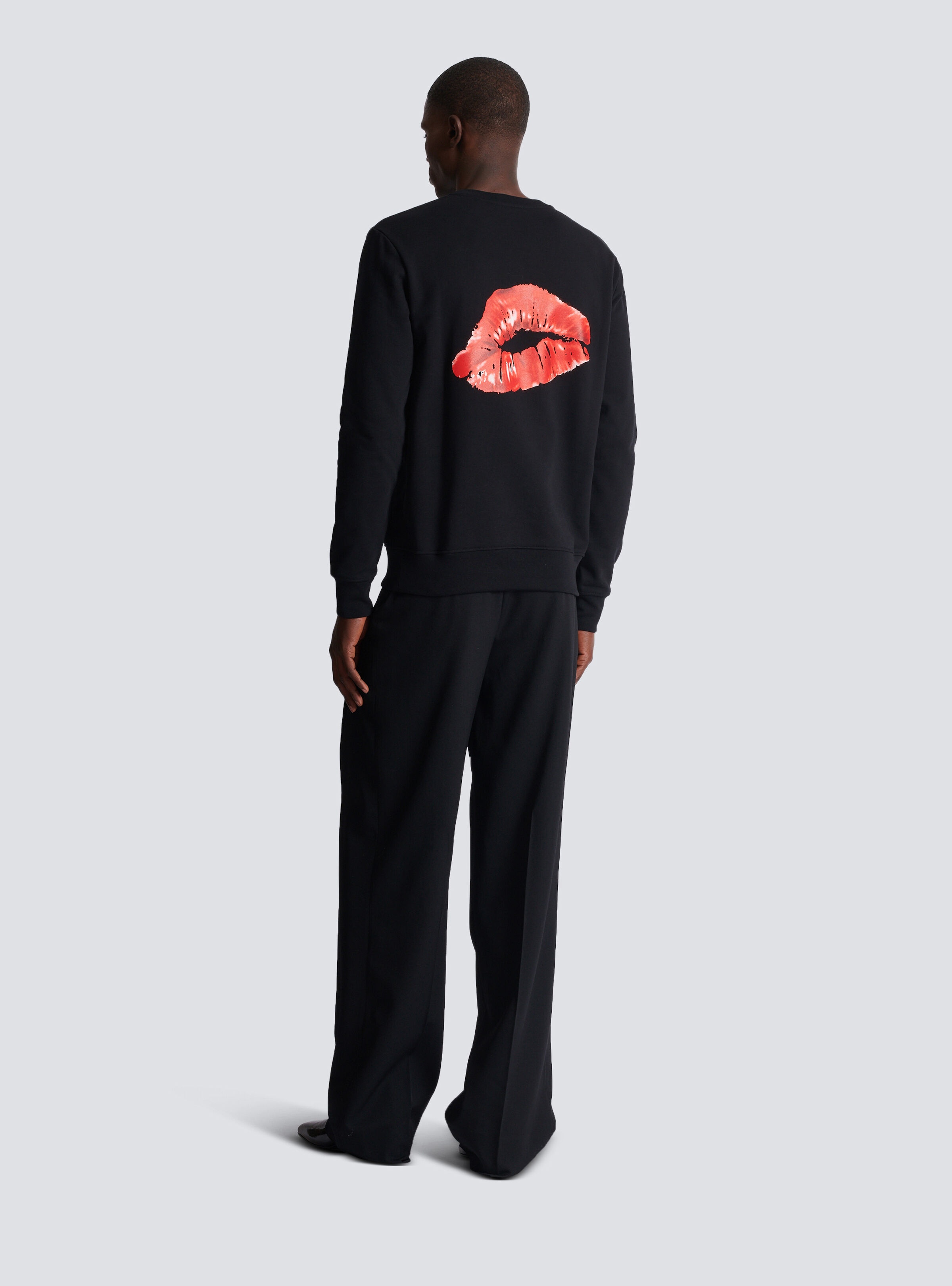 Sweatshirt with Balmain Kiss print - 4