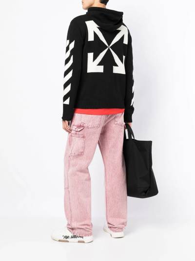 Off-White Diag-stripe print hoodie outlook