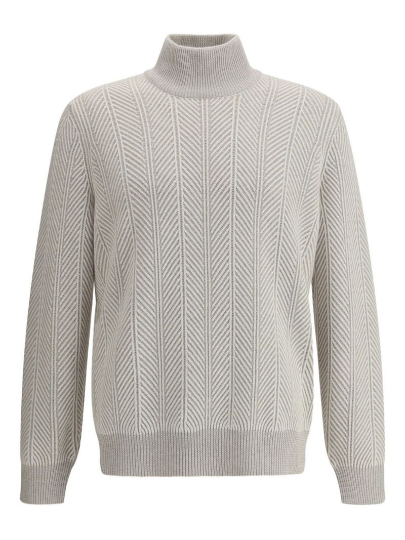 herringbone turtleneck sweater 1