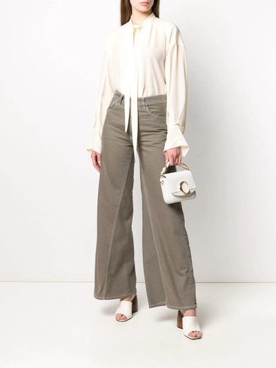 Chloé pleated bib long-sleeved shirt outlook