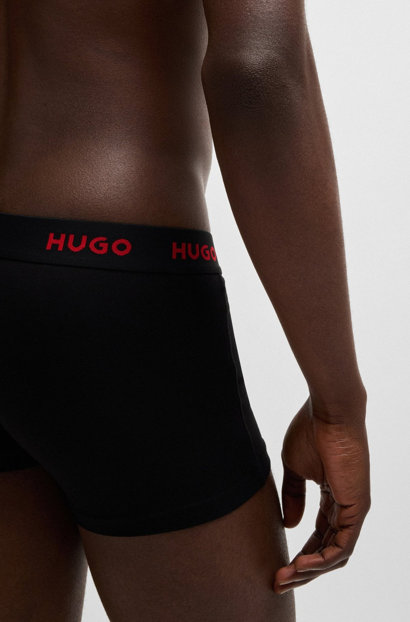 THREE-PACK OF STRETCH-COTTON TRUNKS WITH LOGO WAISTBANDS 5