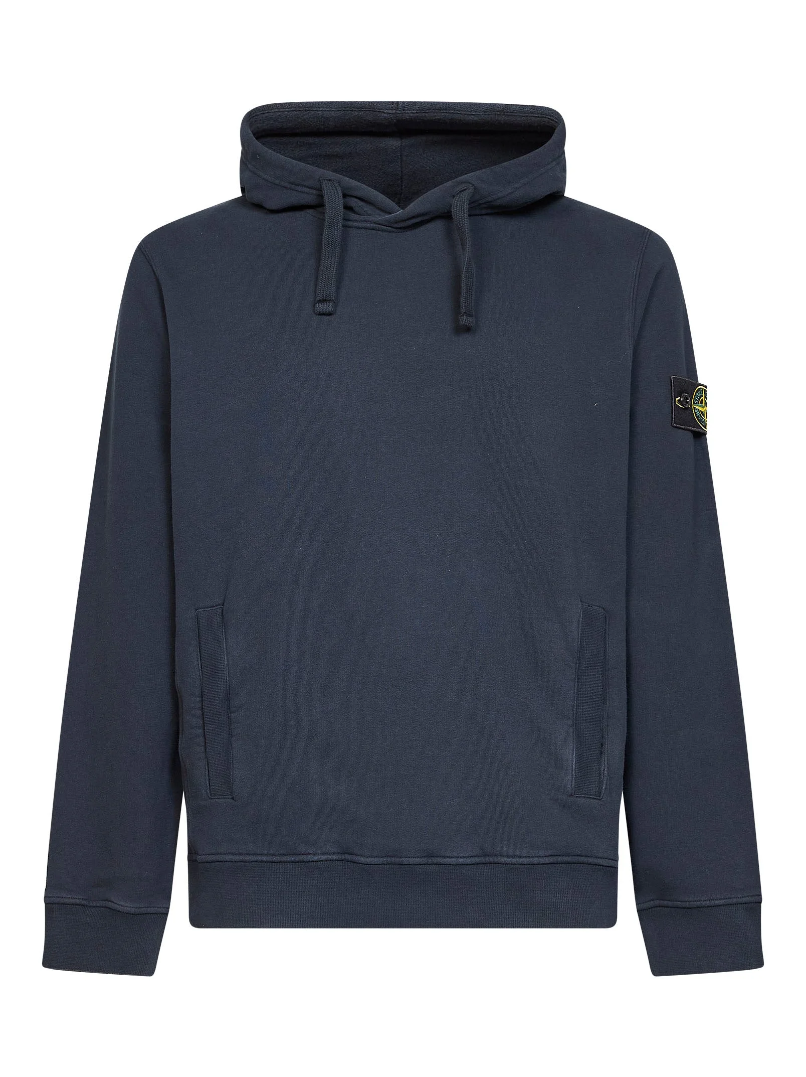 Blue stretch organic cotton hoodie - 1