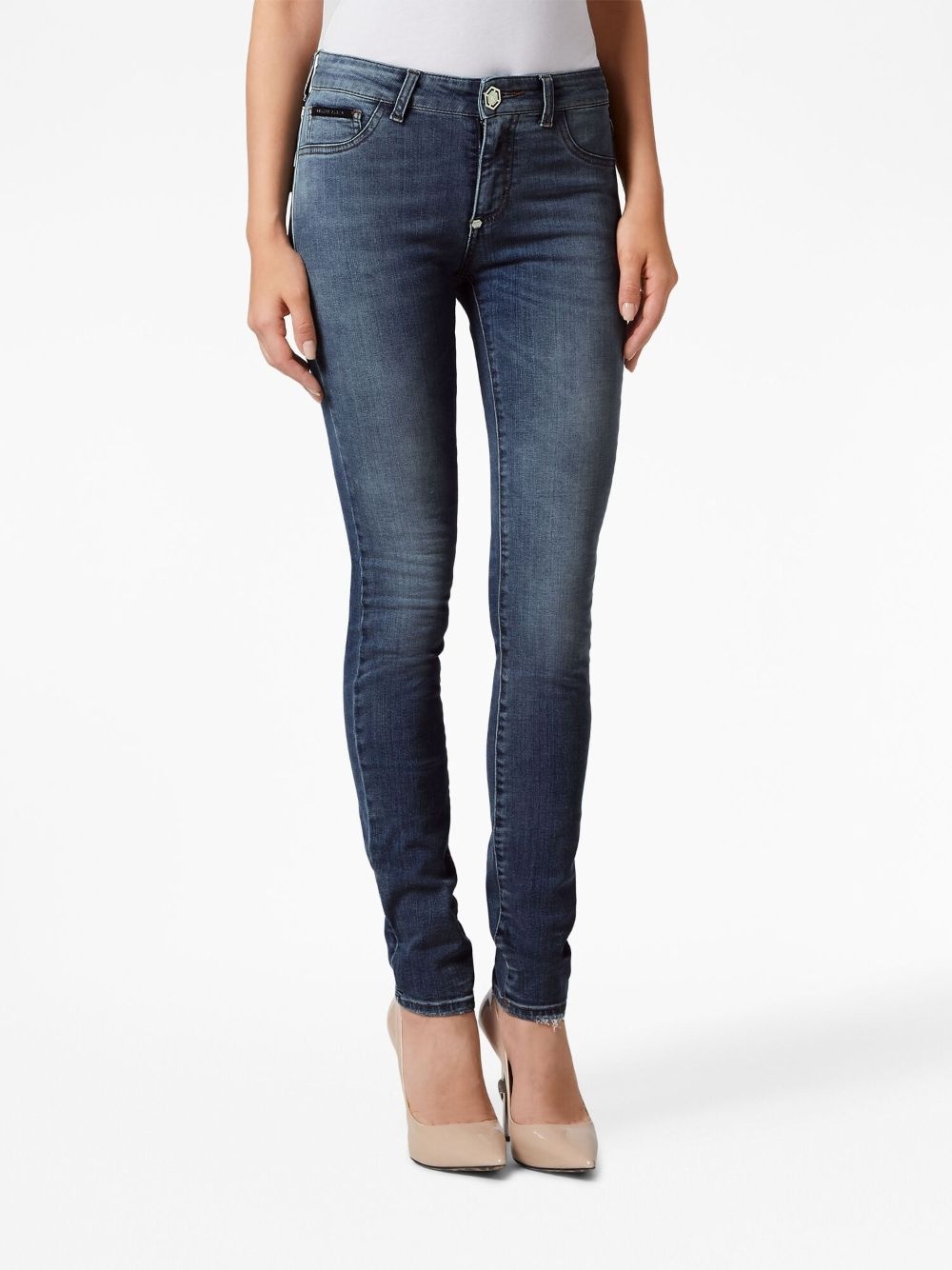 stone-washed jeggings - 3