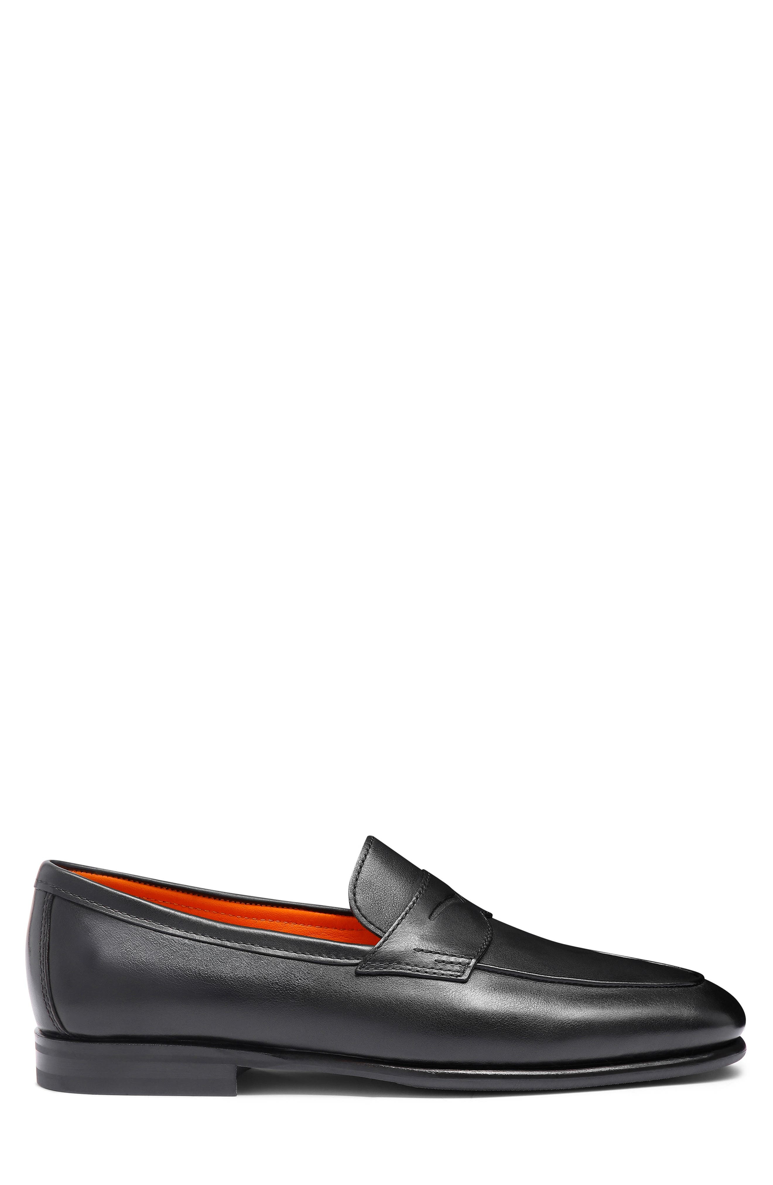 Santoni Carlos Penny Loafer in Black at Nordstrom - 2