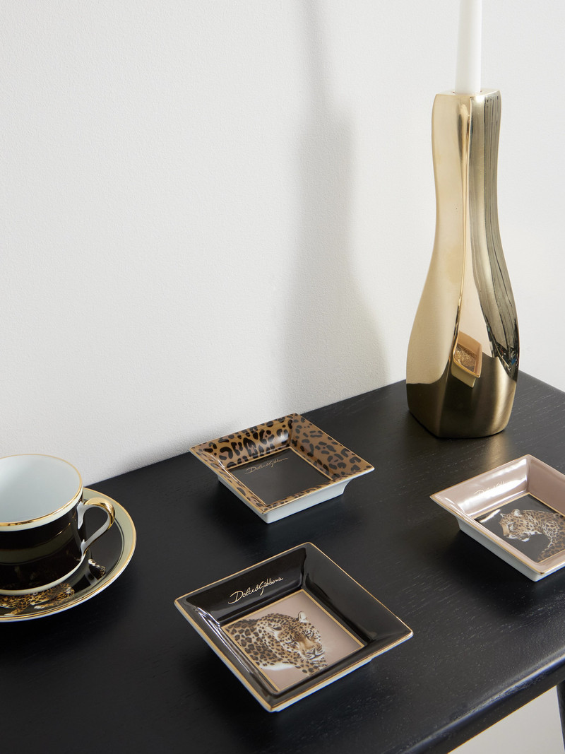 Dolce & Gabbana Set Of Three Printed Porcelain Decorative Plates outlook