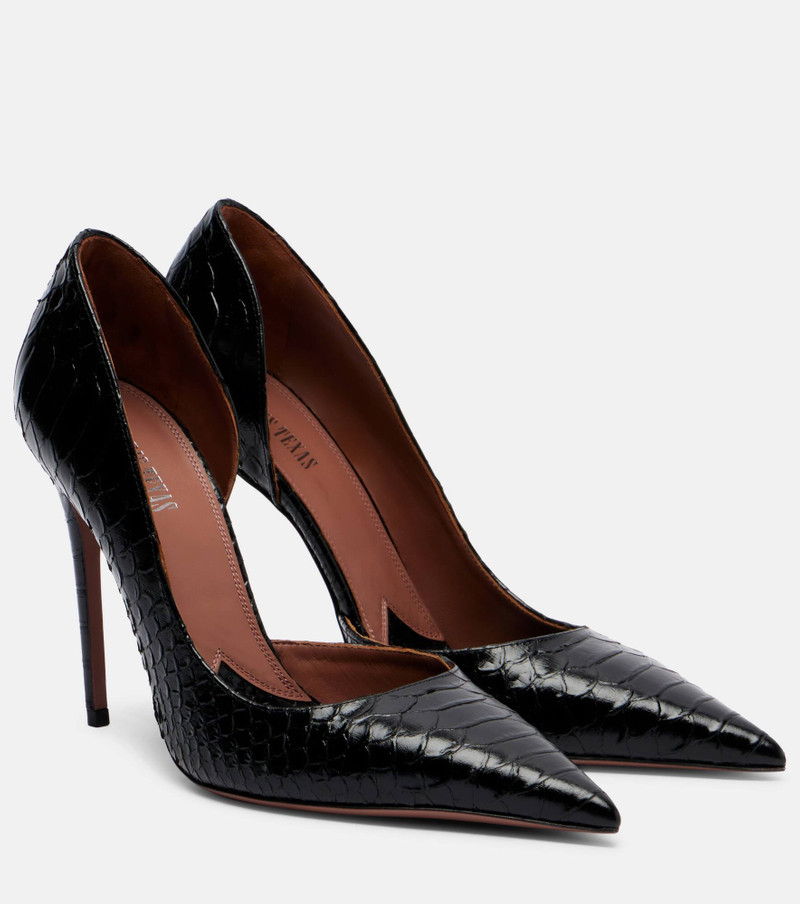 Vera 105 snake-effect leather pumps 1