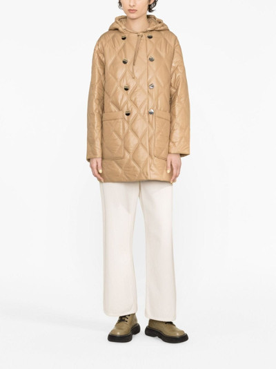 GANNI quilted hooded jacket outlook