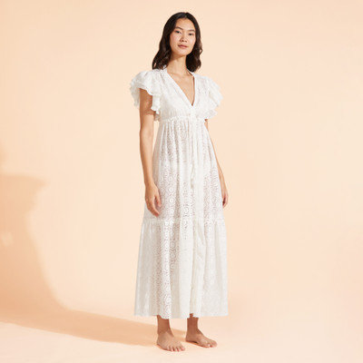 Vilebrequin Women Long Cotton Dress Broderies Anglaises outlook