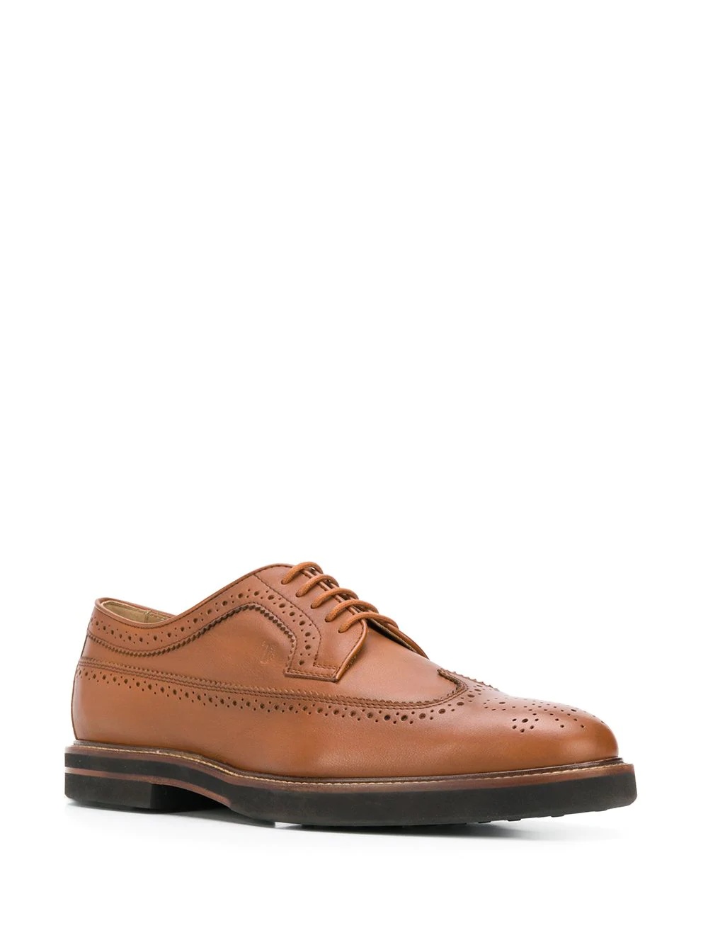 lace-up leather brogues - 2