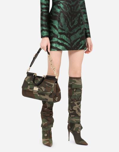 Dolce & Gabbana Camouflage patchwork Sicily bag with appliqués outlook